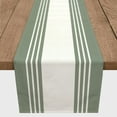 thumbnail image 3 of Creative Products Large Farmhouse Stripe Sage Green 16x72 Poly Twill Table Runner, 3 of 3