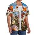 thumbnail image 2 of Sikiie Vibrant Field Of Blossoms Men's Cuban Shirt, Hawaiian Shirts, Business Casual Button Down Shirts, Short Sleeve Shirt-XX-Large, 2 of 5