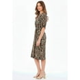 thumbnail image 3 of Roaman's Women's Plus Size Short Sleeve Wrap Fit And Flare Dress, 3 of 3