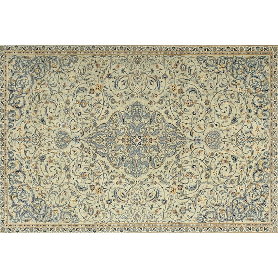 Ahgly Company Indoor Rectangle Traditional Khaki Gold Persian Area Rugs, 3' x 5'