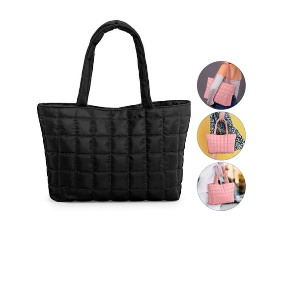 Luxtrada Shoulder Tote Bag for Women Purse Shoulder Bag Handbag for Work Everything (Black)