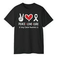 thumbnail image 3 of Peace Love Cure Lung Cancer Awareness Tee — Support & Solidarity Graphic Shirt, Gift for Warriors & Survivors, 3 of 5
