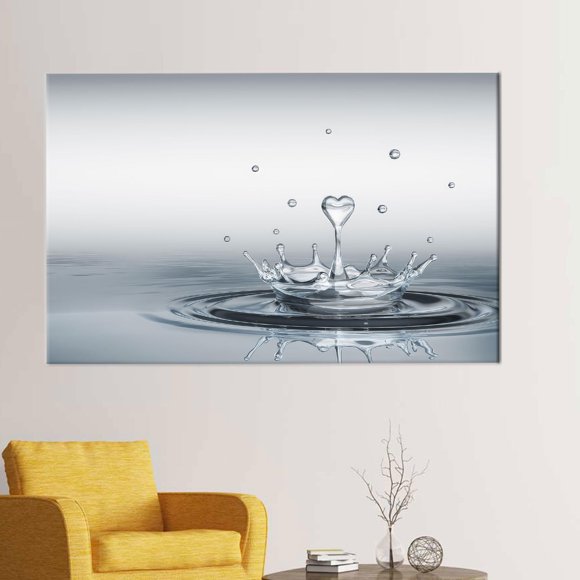 Personalized Modern Art Canvas Featuring a Trendy Water Drop Design Ideal for Valentines Day Gift for Him or as a Teacher Love Poster