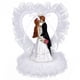 thumbnail image 1 of BRIGHTFUFU 1 pieza de decoración para mesa de postres, pastel, diseño de boda, forma de corazón, para novia y novio (blanco y negro), 1 of 7