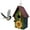 Red, variant on Wood Bird House for Outside Hanging Bird Box Decorative Hand Painted Birdhouse for Small Bird Finch Cardinal Wren Birdhouse Bird Home