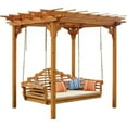 thumbnail image 1 of Cedar Pergola Swing Bed Stand, 1 of 4