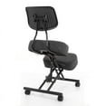 thumbnail image 6 of Furniture of America Popalo Metal Kneeling Chair with Wheels in Gray, 6 of 15
