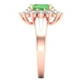 thumbnail image 3 of Halo Engagement Ring for Women - 2.72ct Simulated Green Diamond in 18K Rose Gold Promise Ring, 3 of 6