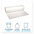 thumbnail image 2 of Low-Density Waste Can Liners, 45 Gal, 0.6 Mil, 40" X 46", White, 100/carton | Bundle of 10 Cartons, 2 of 4