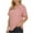 Pink, variant on Pink S WIZUTIZ Womens Blouse Sales Cotton Blend Fashion Ultra Soft Trendy Tshirt Ladies Linen Crew Neck Shirts Cozy Style Solid Tops Vintage Plain Tshirts Pure Colour Short Sleeve Tee T-shi