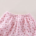thumbnail image 5 of DAETIROS Kids Girls' Muslin Cotton 2-Piece Set Floral Peplum Top & Bloomer Shorts | Soft Play Clothes Outfit 6M-6Y Pink,Size 2-3 T, 5 of 9