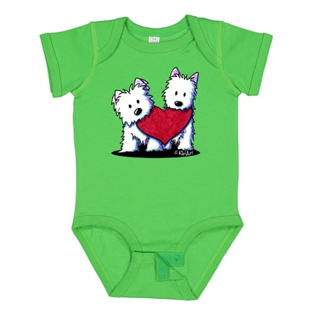 

Inktastic Valentine Westie Duo Boys or Girls Baby Bodysuit