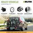 thumbnail image 3 of Biltek Hitch Bike Rack, 90 lbs (40 kg) Capacity, Car Bike Rack For 2 Bikes, Tiltable & Foldable, Fits 1.25" & 2" Hitch, Includes 6 Extra Straps, 2 Bike Rack For SUV, Cars, Truck, Minivan & Sedan, 3 of 7