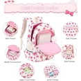thumbnail image 6 of WMGHA Strawberry Backpack - Cute Teenage Multiple Pockets Backpack, Fashion Bookbag for Primary Elementary High School, Pink, 6 of 6