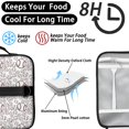 thumbnail image 4 of Baseballs Only White Pattern Insulated Lunch Bag with Shoulder Strap and Bottle Holder,Bento School Lunch Bag Box,11x9.5x3.5 Inches, 4 of 5