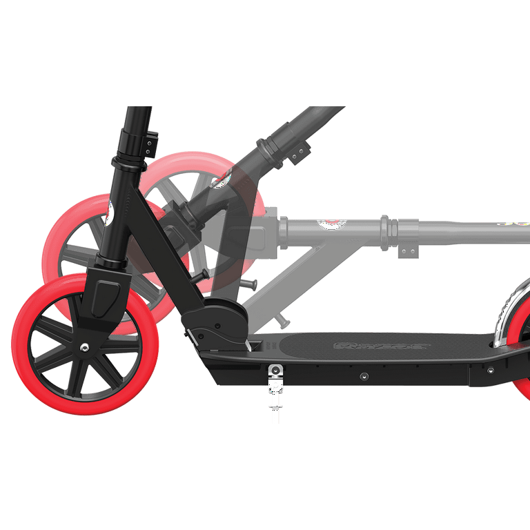 Razor Carbon Lux Kick Scooter - Red/Black, Spoked Large Wheels
