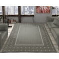 thumbnail image 3 of Ottomanson Landscape Bordered Design 5x7 Non Shedding Indoor/Outdoor Area Rug, 5'3" x 6'11", Gray, 3 of 9