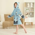 thumbnail image 4 of FORMRS Niños Bathrobe Unisex Hooded Robe Soft Plush Pajamas Sleepwear, Size 7-9T, Pirate Animals, 4 of 7
