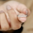 thumbnail image 4 of Empire Jewelry 0.8 Ct Baguette Cut Excellent Casual Stacking Diamond Ring - 14K White Gold Plated Anniversary Rings on Sale - Stackable Rings - Daily Wear Fine Jewelry - Anniversary Gifts, 4 of 5
