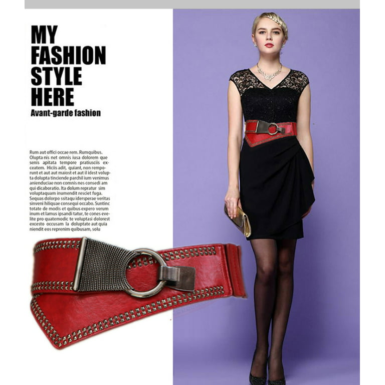 S/L Women's Skirt Decorative Belt Fashion Corsets Female Elastic Wide  Girdle Luxury Woman Leather Belts