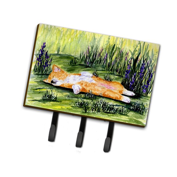 Carolines Treasures SS8465TH68 Corgi Leash Holder or Key Hook, Large, Multicolor
