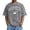 Grey, variant on Men's Washed T-Shirt Short Sleeve Brooklyn New York NY Letters Print Vintage T-Shirt Hot Pink S