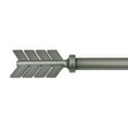 thumbnail image 2 of Lumi 48 in. - 84 in. Adjustable Single Curtain Rod 5/8 in. Dia. in Pewter with Arrow finials, 2 of 5