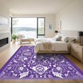 thumbnail image 3 of ODIKA 5'x7' Machine Washable Non-Slip Area Rug, Oriental Purple High Traffic Rug with Pad, Purple, 1048802, 3 of 8
