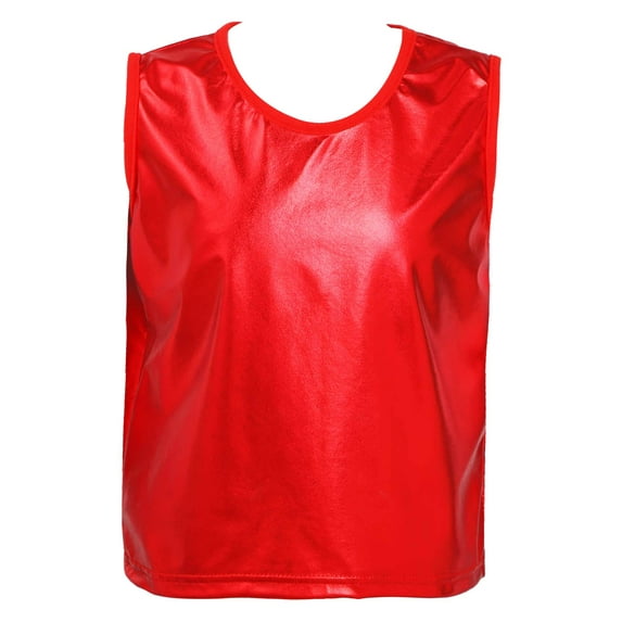 CHICTRY Kids Boys Girls Metallic Sleeveless Tank Top Athletic Gymnastic Vest Tops Activewear,Sizes 1-18