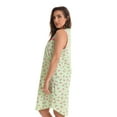thumbnail image 2 of Dreamcrest 100% Cotton Sleeveless Nightgown for Women with Crochet Trim (Mint - Pink, Small), 2 of 3