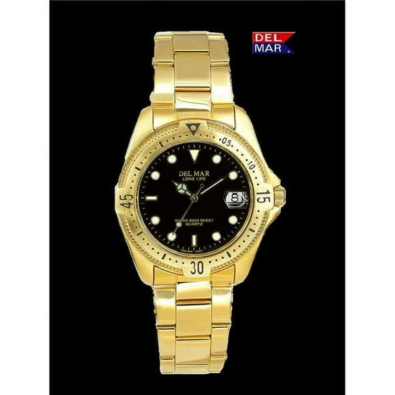 Emtech La Costa Co. 50273 Del Mar Men's Yellow Gold Admirals Collection Black Dial Watch3