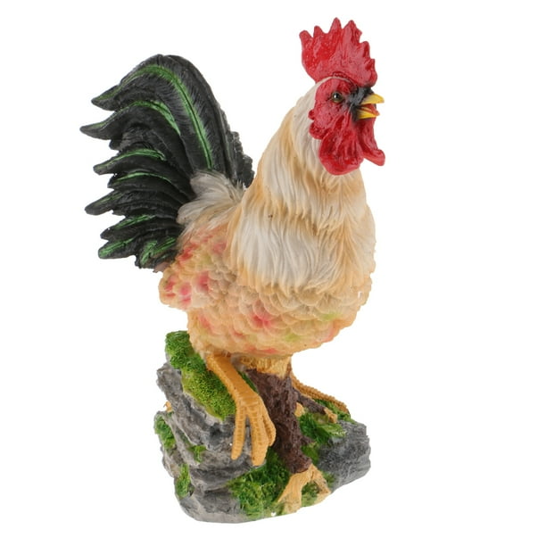 Modelo de pollo de resina con forma de animal, juguete de pollo, regalo, decoración del hogar, enseñanza, foto Polla