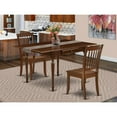 thumbnail image 3 of East West Furniture Monza 3-piece Traditional Wood Dining Room Set in Mahogany, 3 of 3
