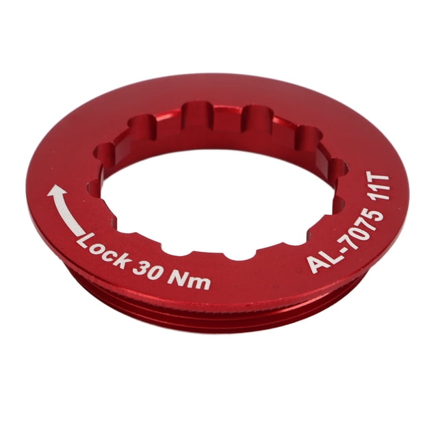 Aluminum Alloy Cassette Lock Ring, Fine Thread Stable Mountain Bike Cassette Lockring Angular Non Drop For Outdoors Sports Black,Red,Blue,Gold