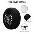 thumbnail image 2 of Naloa Sky Sunflower Skull PVC Leather Spare Tire Wheel Cover for Car Truck SUV Camper Trailer Universal Fit many size17 inch, 2 of 6