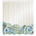 thumbnail image 3 of Ambesonne Floral Shower Curtain, Abstract Flowers Curvy, 69"Wx75"L, Multicolor, 3 of 3