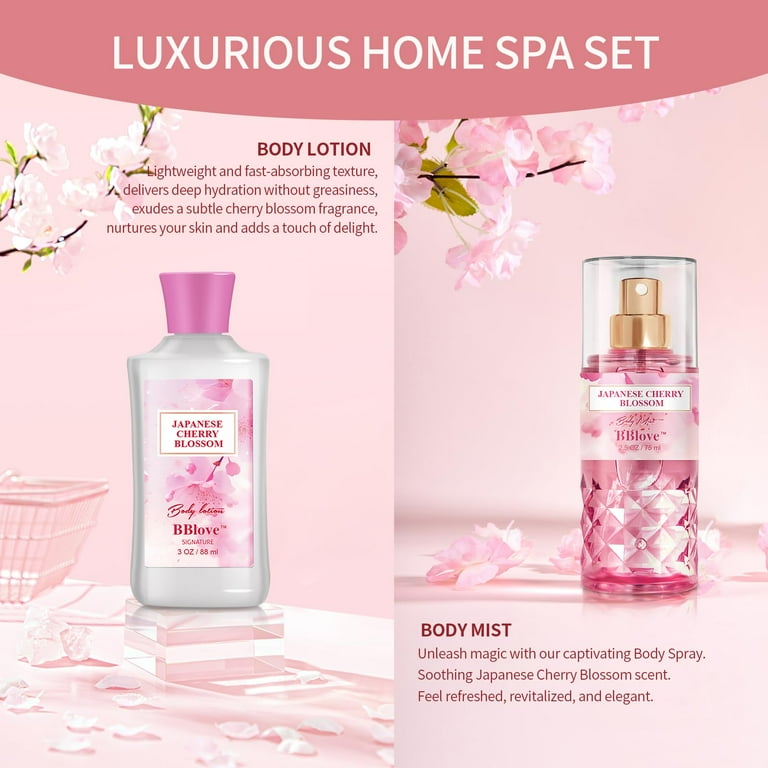 BBLove Bath and Body Care Set with Japanese Cherry Blossom Scent