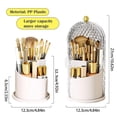 thumbnail image 2 of Soporte para brochas de maquillaje JIANGLAI 360, giratorio con tapa, blanco, 2 of 7