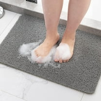 Shower Mat Bathtub Mat,24x16 inch Non-Slip Bath Mat , Fast Drying Bath Tub Mats,Anti Slip Mat for Tub,Shower,Bathroom (Gray)