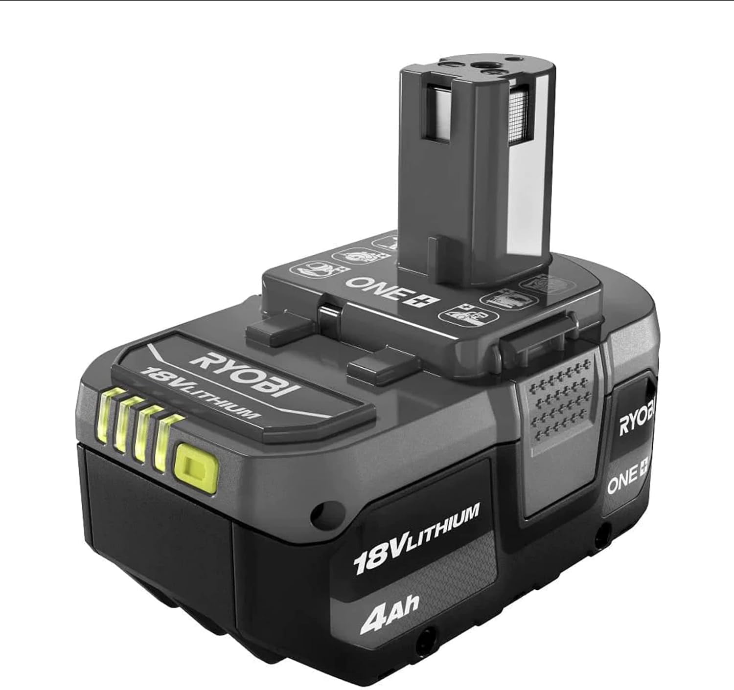 PBP005 18V 4 Ah Power Tool Battery with Charger Ryobi ONE+ 18V Lithium-Ion Battery, 2 Pack