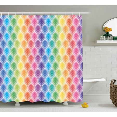 Trippy Decor Shower Curtain By Rainbow Colors Abstract Gradient