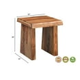 thumbnail image 2 of Pemberly Row Mid-Century Live Edge Solid Wood End Table in Brown, 2 of 6