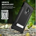 thumbnail image 5 of Case with Clip for Galaxy S9 Plus, Black Tri-Shield Rugged Hybrid Cover with Belt Hip/Holster Combo [with Magnetic Kickstand] and [Bonus Lanyard Wrist Strap] for Samsung Galaxy S9+ (SM-G965), 5 of 6