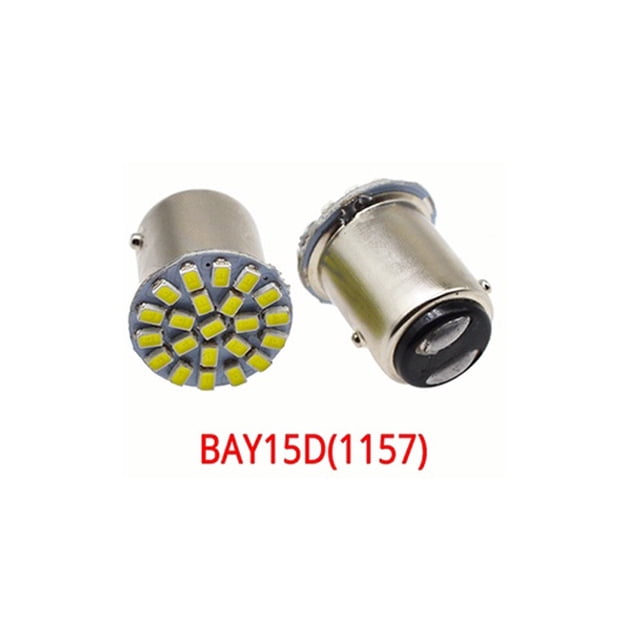 10/1piezas 1156 1157 1206 22SMD LED cola de coche señal de giro bombilla de luz amarilla DC 12V