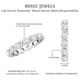 thumbnail image 5 of Rosec Jewels Lab Diamond Wedding Anniversary Ring - Full Eternity Band Ring - EF-VS Quality, 925 Sterling Silver, US 3.00, 5 of 8