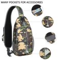 thumbnail image 2 of Military Camouflage Sling Backpack, Lightweight Tactical Crossbody Daypack with Anti-theft Strap, Ideal for City Walking, Short Trips, and Gym, 2 of 6