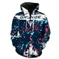 thumbnail image 1 of Sudadera con capucha y cremallera para hombre, niño y niña, sudadera con estampado completo, imagen inteligente con IA en 3D, estilo hip hop, para uso urbano., 1 of 6