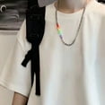 thumbnail image 2 of Homme en Vrac Hauts de Couleur Unie, Homme Manches Courtes Col Rond Manches Courtes Solide Col Rond Chemise Homme Basic Summer Tops State-of-the-Art Design, 2 of 5