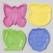 PLATE KIDS DIECUT PLASTIC 4ASST BEE/FROG/LADYBUG/BTRFLY UPCLABEL, Case Pack of 48