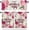 Mother''s Dayyox1185, variant on Kitchen Curtains and Valances Set, Pink Flower Happy Mother''s Day Curtains Tier Farmhouse Rod Pocket Half Window Curtain 24 Inch Length, 3 Piece Kitchen Curtain Set